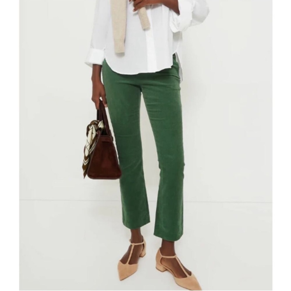Tuckernuck Women's Corduroy Ashford Kick Flare Pants Green Stretch XS $148